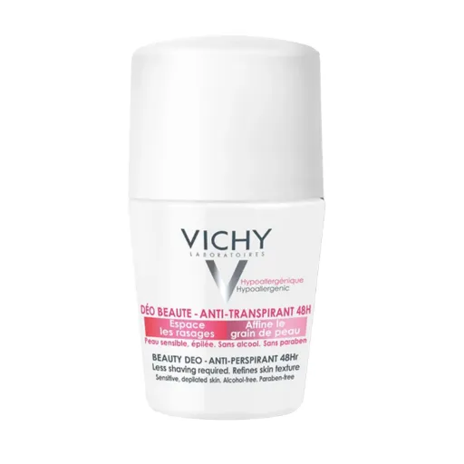 [3337871325657] VICHY DEO ROLLON ANTI REPOUSSE BEAUTY  48H BLANC ROSE 50ML