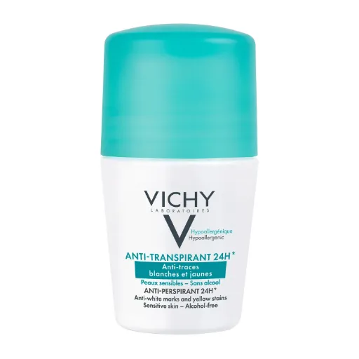 [3337871324599] VICHY DEO ROLLON ANTI TRACES BLANCHES 48H VERT 50ML